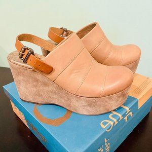 OTBT Tan Journey Leather Clogs - New with Box